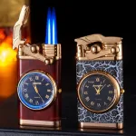 briquet 2 flammes montre 2 couleurs